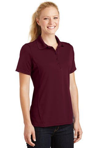 Sport-Tek Ladies Dry Zone Raglan Accent Polo (Maroon)