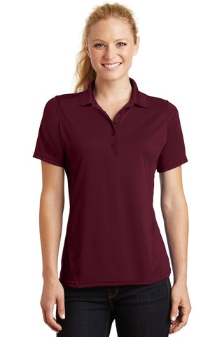 Sport-Tek Ladies Dry Zone Raglan Accent Polo (Maroon)