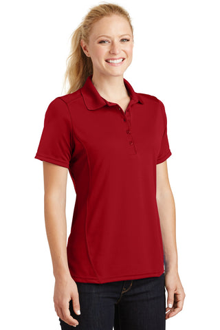 Sport-Tek Ladies Dry Zone Raglan Accent Polo (True Red)