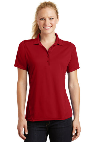 Sport-Tek Ladies Dry Zone Raglan Accent Polo (True Red)