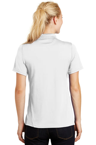 Sport-Tek Ladies Dry Zone Raglan Accent Polo (White)