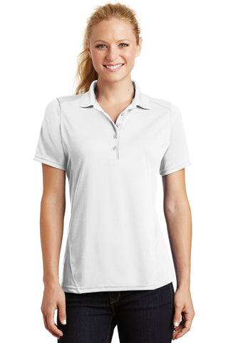 Sport-Tek Ladies Dry Zone Raglan Accent Polo (White)