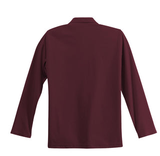 Port Authority Ladies Silk Touch Long Sleeve Polo (Burgundy)