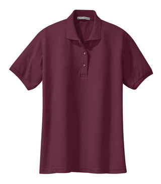 Port Authority Ladies Silk Touch Polo (Burgundy)