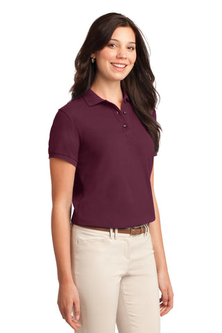 Port Authority Ladies Silk Touch Polo (Burgundy)