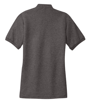 Port Authority Ladies Silk Touch Polo (Charcoal Heather Grey)