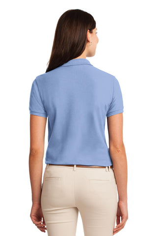 Port Authority Ladies Silk Touch Polo (Light Blue)
