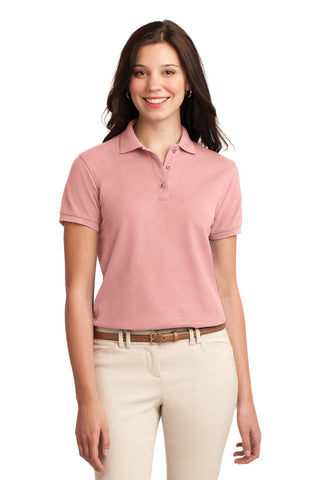 Port Authority Ladies Silk Touch Polo (Light Pink)