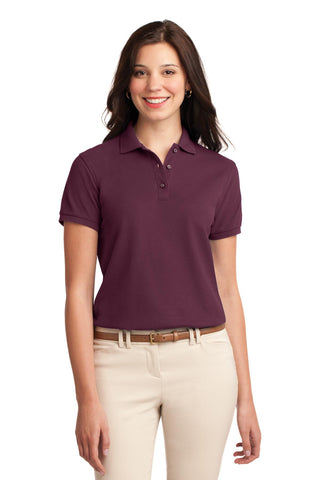 Port Authority Ladies Silk Touch Polo (Maroon)