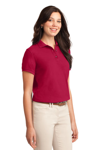 Port Authority Ladies Silk Touch Polo (Red)