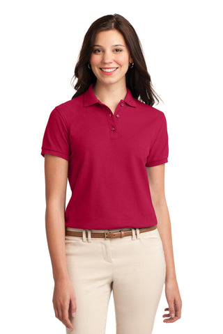 Port Authority Ladies Silk Touch Polo (Red)