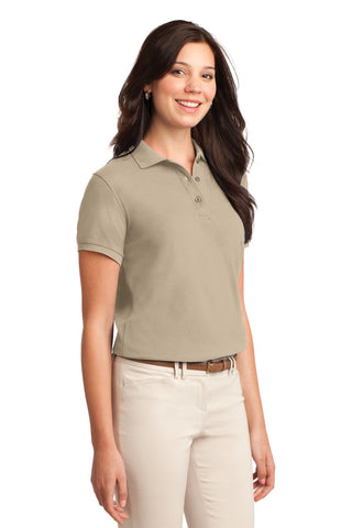 Port Authority Ladies Silk Touch Polo (Stone)