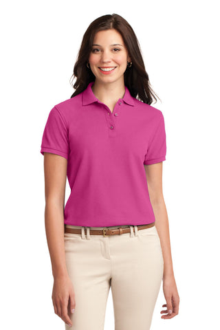 Port Authority Ladies Silk Touch Polo (Tropical Pink)