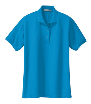 Port Authority Ladies Silk Touch Polo (Turquoise)