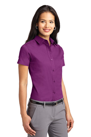 Port Authority Ladies Short Sleeve Easy Care Shirt (Deep Berry)