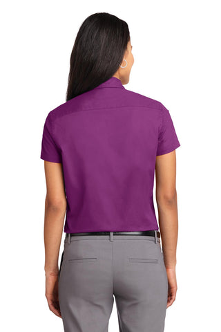 Port Authority Ladies Short Sleeve Easy Care Shirt (Deep Berry)