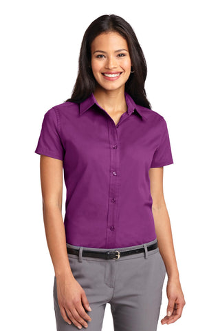 Port Authority Ladies Short Sleeve Easy Care Shirt (Deep Berry)