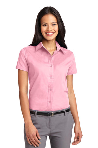 Port Authority Ladies Short Sleeve Easy Care Shirt (Light Pink)