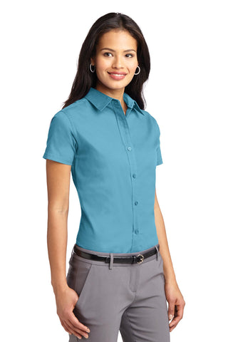 Port Authority Ladies Short Sleeve Easy Care Shirt (Maui Blue)