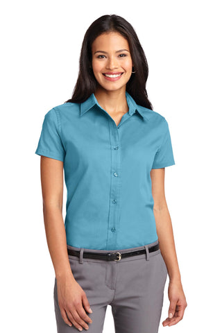 Port Authority Ladies Short Sleeve Easy Care Shirt (Maui Blue)