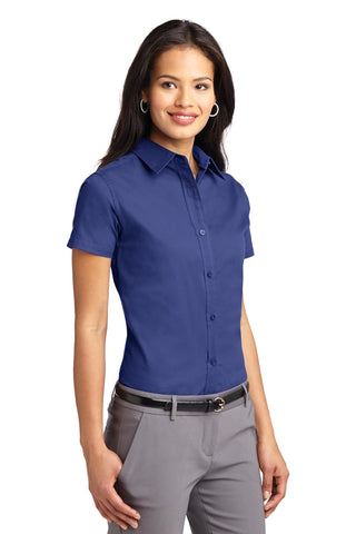 Port Authority Ladies Short Sleeve Easy Care Shirt (Mediterranean Blue)