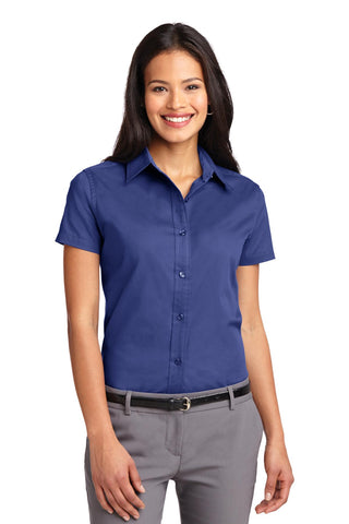 Port Authority Ladies Short Sleeve Easy Care Shirt (Mediterranean Blue)