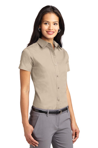 Port Authority Ladies Short Sleeve Easy Care Shirt (Stone)