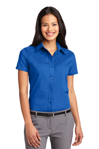 Port Authority Ladies Short Sleeve Easy Care Shirt (Strong Blue)