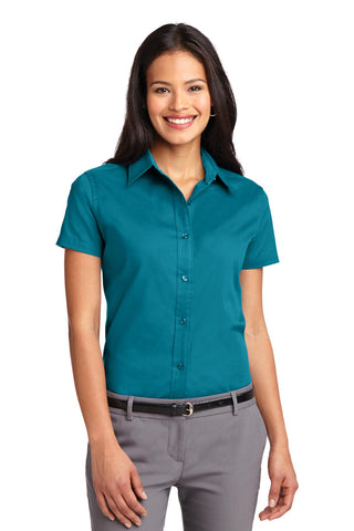 Port Authority Ladies Short Sleeve Easy Care Shirt (Teal Green)