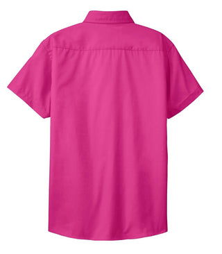 Port Authority Ladies Short Sleeve Easy Care Shirt (Tropical Pink)