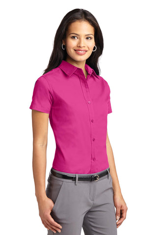 Port Authority Ladies Short Sleeve Easy Care Shirt (Tropical Pink)