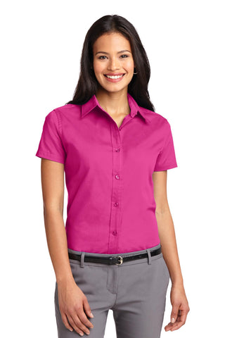 Port Authority Ladies Short Sleeve Easy Care Shirt (Tropical Pink)