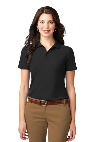 Port Authority Ladies Stain-Resistant Polo (Black)