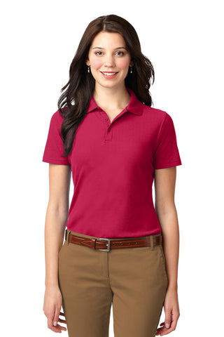 Port Authority Ladies Stain-Resistant Polo (Red)