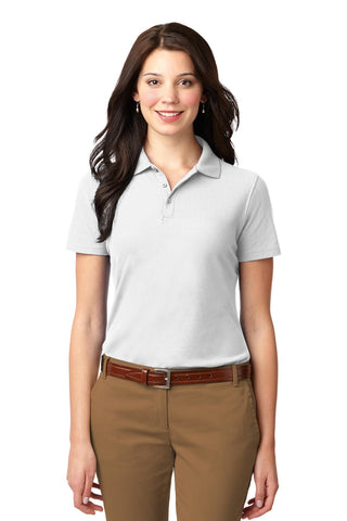 Port Authority Ladies Stain-Resistant Polo (White)