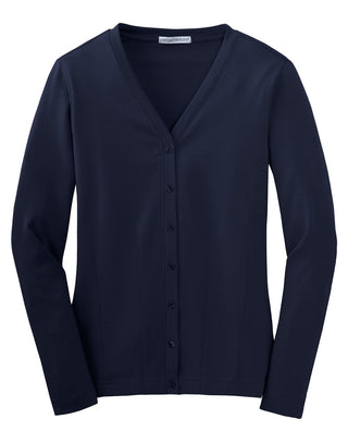 Port Authority Ladies Modern Stretch Cotton Cardigan (True Navy)