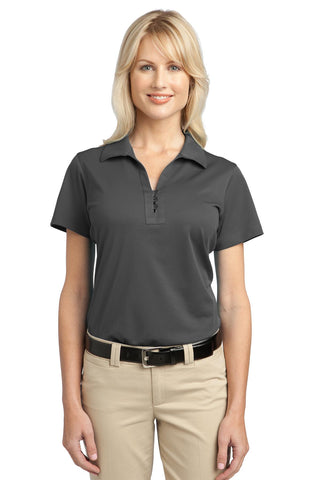 Port Authority Ladies Tech Pique Polo (Grey Smoke)