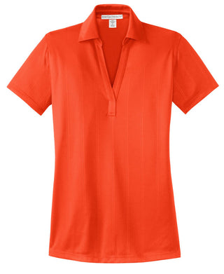 Port Authority Ladies Performance Fine Jacquard Polo (Autumn Orange)