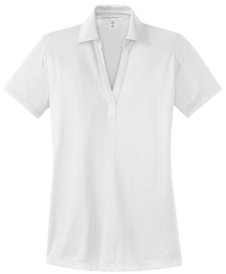 Port Authority Ladies Performance Fine Jacquard Polo (White)