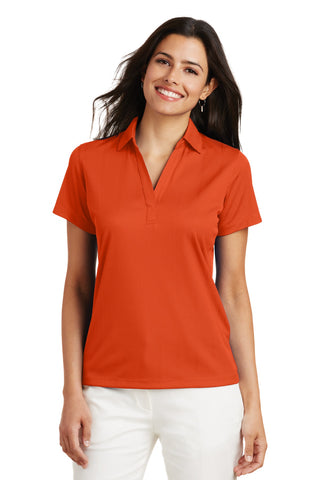 Port Authority Ladies Performance Fine Jacquard Polo (Autumn Orange)