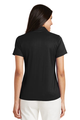 Port Authority Ladies Performance Fine Jacquard Polo (Black)