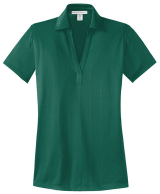 Port Authority Ladies Performance Fine Jacquard Polo (Green Glen)