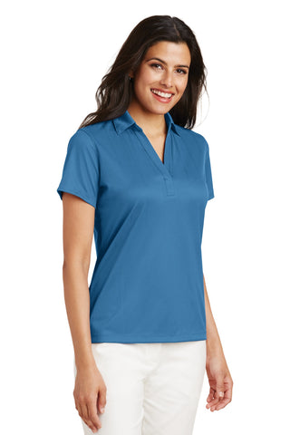 Port Authority Ladies Performance Fine Jacquard Polo (Ocean Blue)