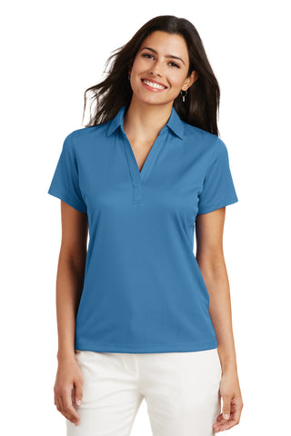 Port Authority Ladies Performance Fine Jacquard Polo (Ocean Blue)