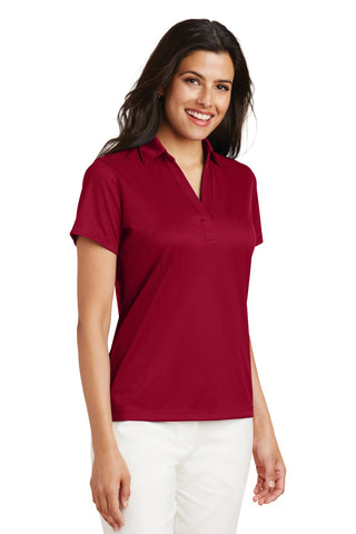 Port Authority Ladies Performance Fine Jacquard Polo (Rich Red)