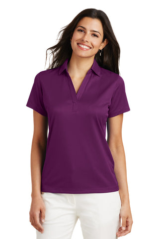 Port Authority Ladies Performance Fine Jacquard Polo (Violet Purple)