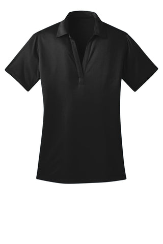 Port Authority Ladies Silk Touch Performance Polo (Black)