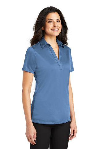 Port Authority Ladies Silk Touch Performance Polo (Carolina Blue)