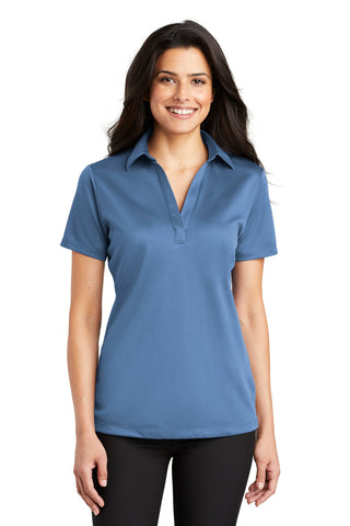 Port Authority Ladies Silk Touch Performance Polo (Carolina Blue)