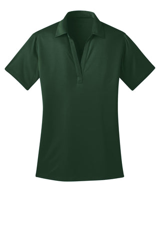 Port Authority Ladies Silk Touch Performance Polo (Dark Green)